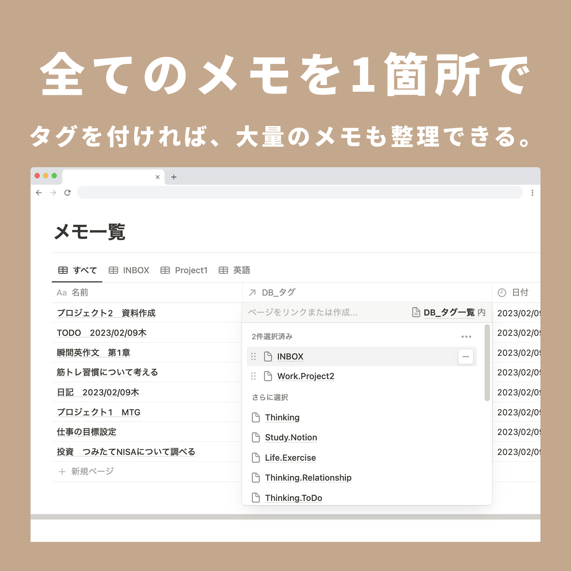 Notion Tag Database Template