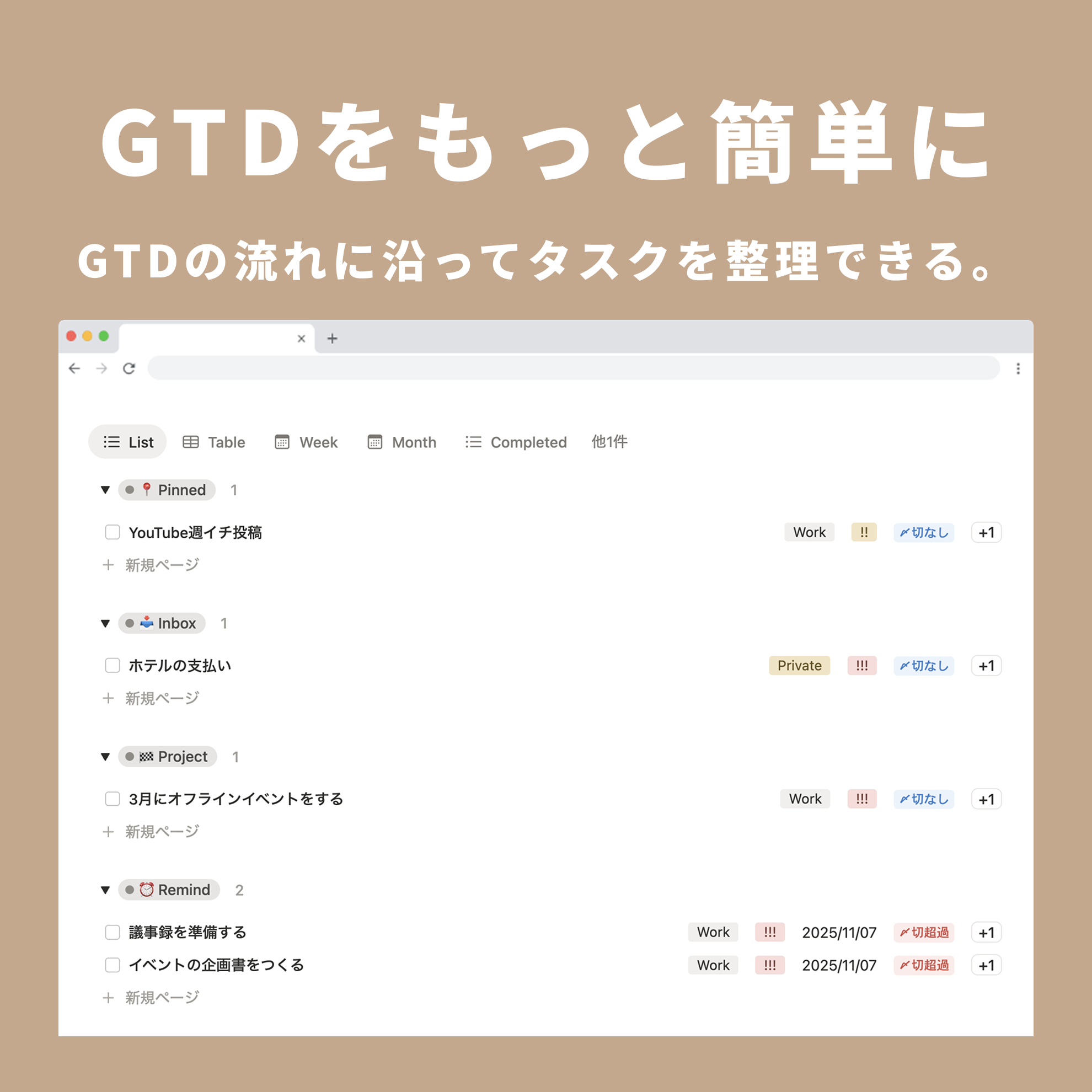 Todotion 究極のタスク管理テンプレート